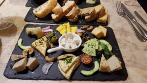 Cheese platter at 26 Vegan Food Project in Lisbon