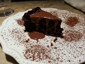 Chocolate cake at 26 Vegan Food Project in Lisbon