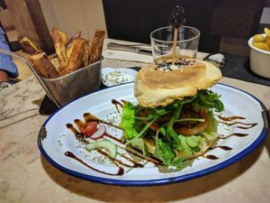 Burger at 26 Vegan Food Project in Lisbon