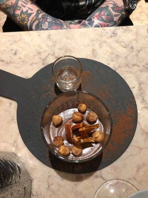 Chocolate/hazelnut mousse at 26 Vegan Food Project in Lisbon