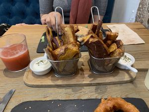 sweet potato fries at 26 Vegan Food Project in Lisbon