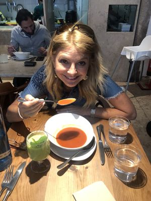 Beetroot soup at 26 Vegan Food Project in Lisbon