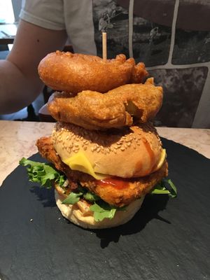 Crispy tofu burger at 26 Vegan Food Project in Lisbon