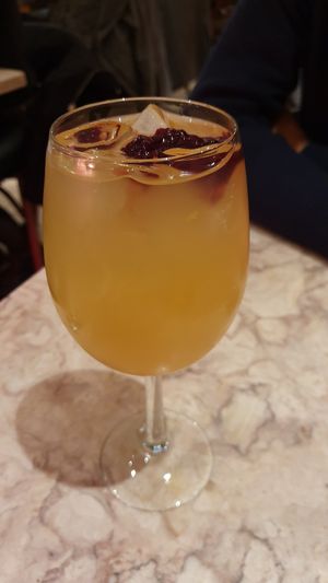 White wine sangria at 26 Vegan Food Project in Lisbon