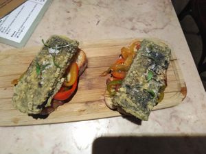 Melancholique sardine - to fish, but the capsicum was somehow what gave it the real fish flavour! at 26 Vegan Food Project in Lisbon