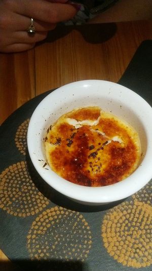 Creme brulee at 26 Vegan Food Project in Lisbon