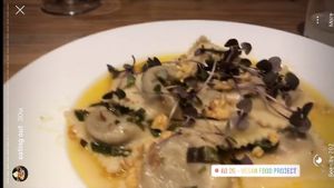 Raviolo. Good but average. at 26 Vegan Food Project in Lisbon