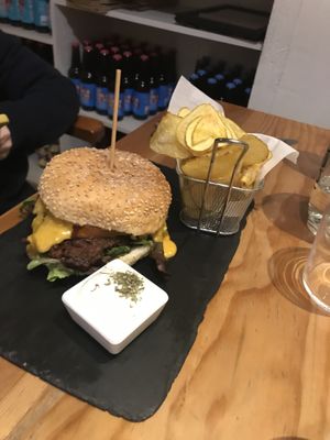Burger at 26 Vegan Food Project in Lisbon