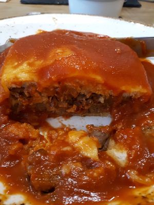 Francesinha (inside) at 26 Vegan Food Project in Lisbon
