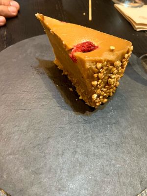 salted caramel tart at 26 Vegan Food Project in Lisbon
