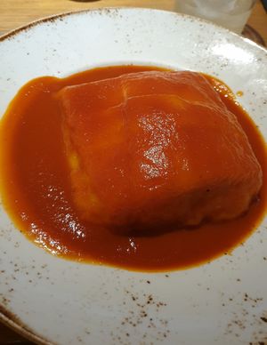 Francesinha at 26 Vegan Food Project in Lisbon