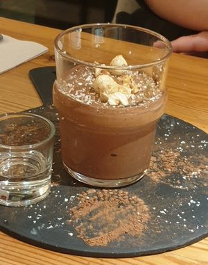 Chocolate and hazelnut mousse at 26 Vegan Food Project in Lisbon