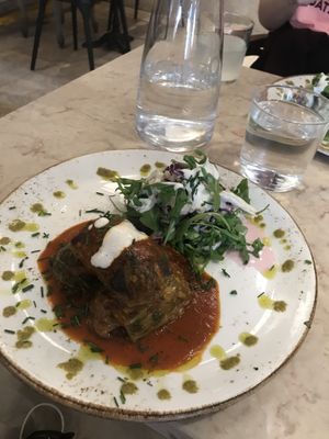 Chard rolls with veg, nuts, brown rice at 26 Vegan Food Project in Lisbon