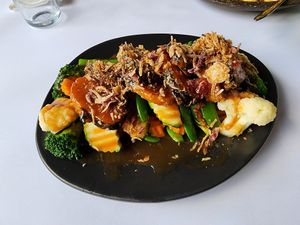 Seaweed tofu with tamarind sauce at Kindness Vegan in Darlinghurst