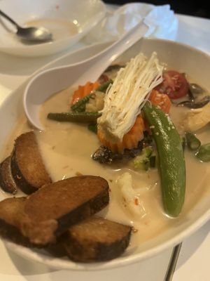 Tom kha soup  at Kindness Vegan in Darlinghurst