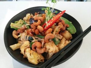 Cashew dish at Kindness Vegan in Darlinghurst