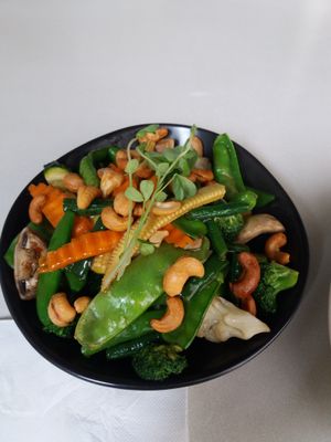Stir fry veggies at Kindness Vegan in Darlinghurst