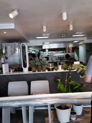 Open kitchen at Kindness Vegan in Darlinghurst