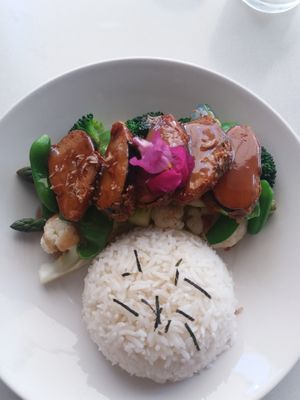 Mixed veggies and tamarind sce at Kindness Vegan in Darlinghurst