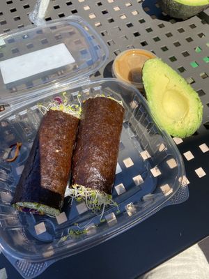 Packaged Nori rolls by PEACE PIES @ Jimbos in Carlsbad. Vegan - Raw - Sugar Free 💛💛💛 Blessed at Jimbo's Naturally in Carlsbad