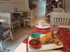 falafel wrap at Rosie Chai in South West London