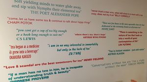 The walls discuss tea at Rosie Chai in South West London