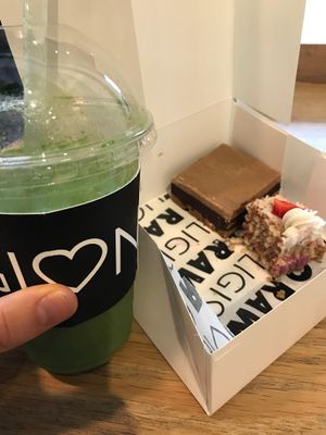 Strawberry cream cake is a must try! at Rawligion - Tottenham St in London