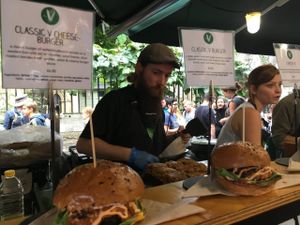 Burgers at Big V - Borough Market in South East London