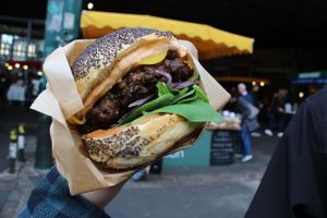 The cheeseburger! So good at Big V - Borough Market in South East London