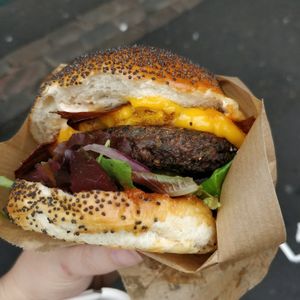 Facon Cheeseburger at Big V - Borough Market in South East London
