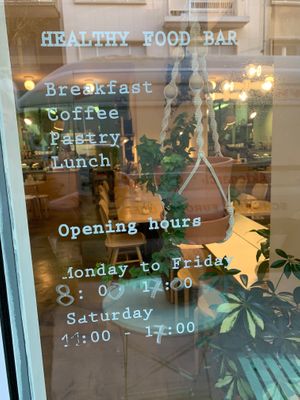 M-F 8-5; S 11-5 at Flowers Kitchen in Luxembourg City