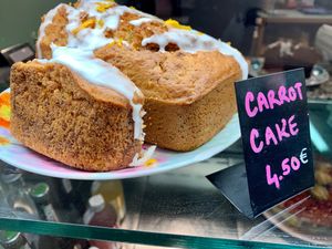 Carrot cake at Flowers Kitchen in Luxembourg City