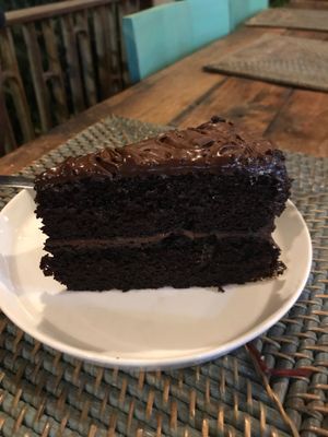 Chocolate Cake - not vegan at The Cashew Tree in Pecatu