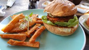 Tempeh Burger at The Cashew Tree in Pecatu