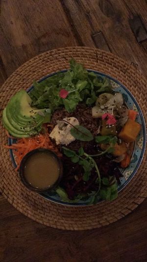 Soul Bowl - the roasted veg are super yum  at The Cashew Tree in Pecatu