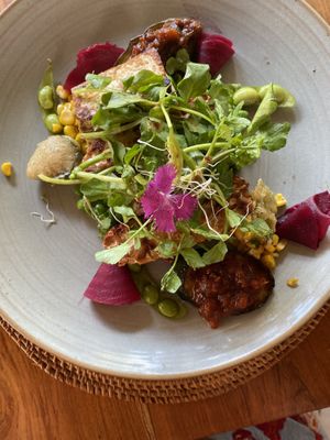 Tempeh Benedict   at The Cashew Tree in Pecatu