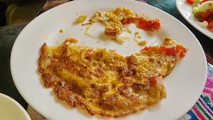 tortilla española. very good. basically egg omelette at Koala Cafe in Potosi