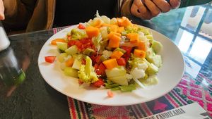 mixed salad. bland. at Koala Cafe in Potosi