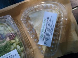 lemon cheesecake with a fluffy and delicious lemony cream at Que SeRaw SeRaw in Burlingame