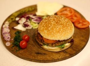 Vegan burgers at Nesterka in Grodno