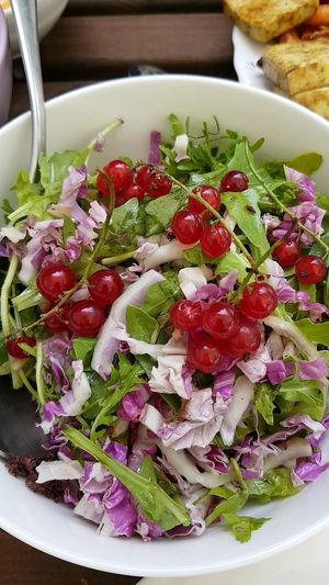 salad from vegan share platter at Kohvik Kroon in Parnu