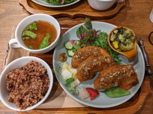 Cutlet meal at Kissa Saeki in Hiroshima