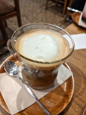 Chicory latte at Kissa Saeki in Hiroshima