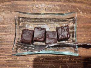 Chocolate, creamy texture but delicious at Kissa Saeki in Hiroshima