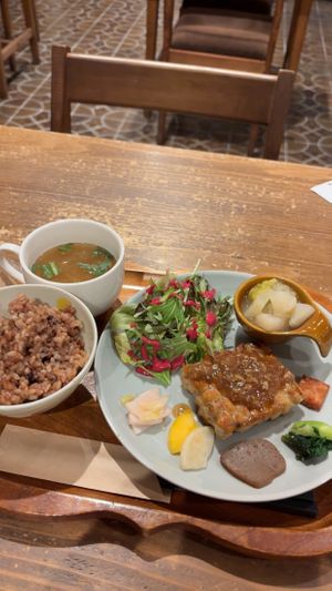 Tempeh bowl   at Kissa Saeki in Hiroshima