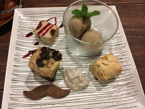 Assorted homemade dessert at Kissa Saeki in Hiroshima