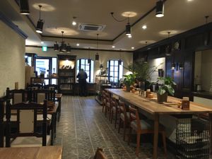 the restaurant is very big, should be easy to visit with groups. at Kissa Saeki in Hiroshima