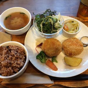 Chickpea menu  at Kissa Saeki in Hiroshima