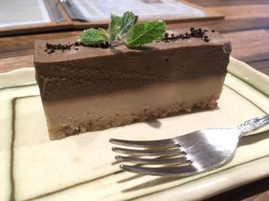 Raw cake at Kissa Saeki in Hiroshima