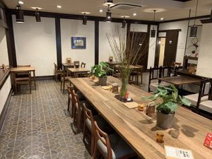 Interior of restaurant...awesome cafe vibe at Kissa Saeki in Hiroshima